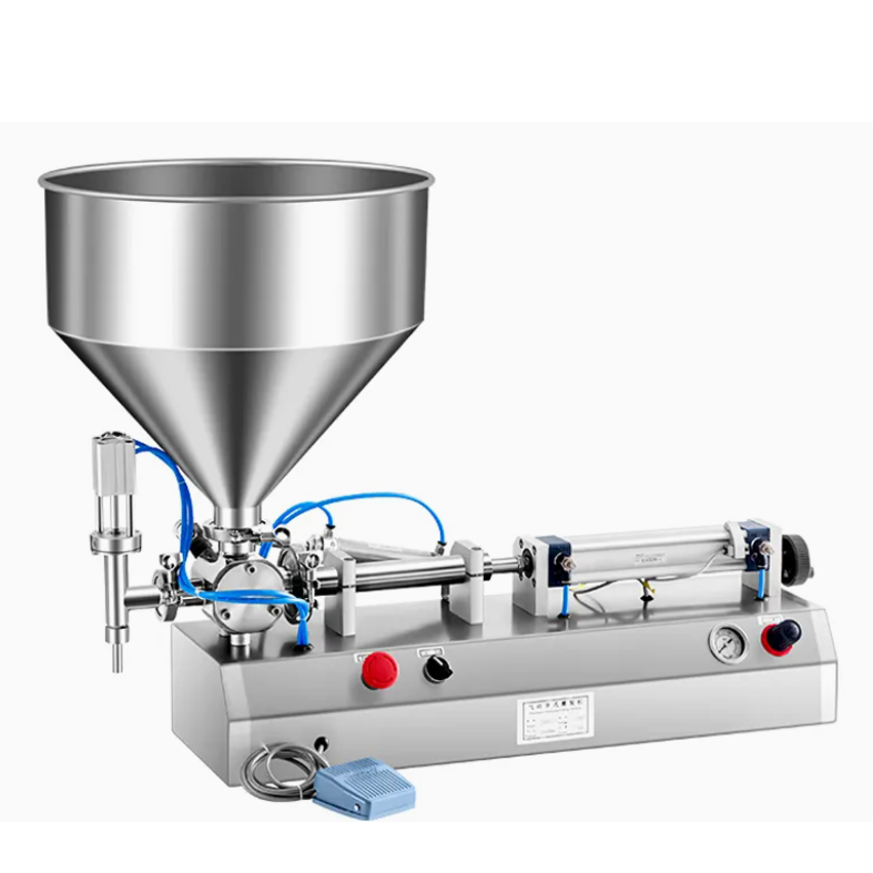 Semi-automatic tabletop liquid and paste filling machine